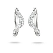 Thomas Sabo CR765-051-14 Wave-Shaped Hoop Earrings with Cubic Zirconia Women