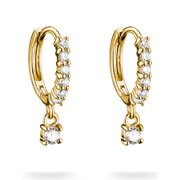 Thomas Sabo CR781-M01-14 Hoop Earrings with White Cubic Zirconia Gold-Plated Women