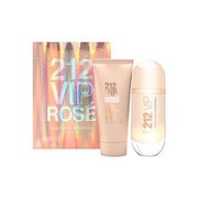 Σετ δώρου Carolina Herrera 212 VIP Rose, αρωματικό νερό 80ml + λοσιόν σώματος 100ml (Σετ ταξιδιού)
