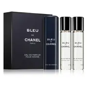 Chanel Bleu de Chanel Eau de Parfum, 3x20ml (1x ξαναγεμίζει + 2x ξαναγεμίζει)