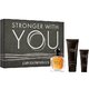 Giorgio Armani Stronger With You Σετ δώρου eau de toilette 100ml + eau de toilette 15ml + αφρόλουτρο 75ml